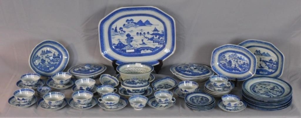 55-PIECE CANTON LOT, PRIMARILY 19TH