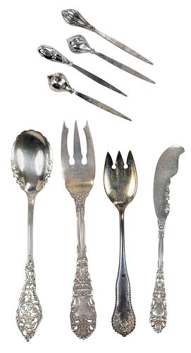 55 PIECES ASSORTED STERLING