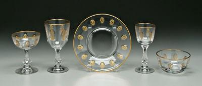 55 pieces Tiffin crystal, Palais