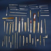 (56) COLLECTION OF SCRIMSHAW.