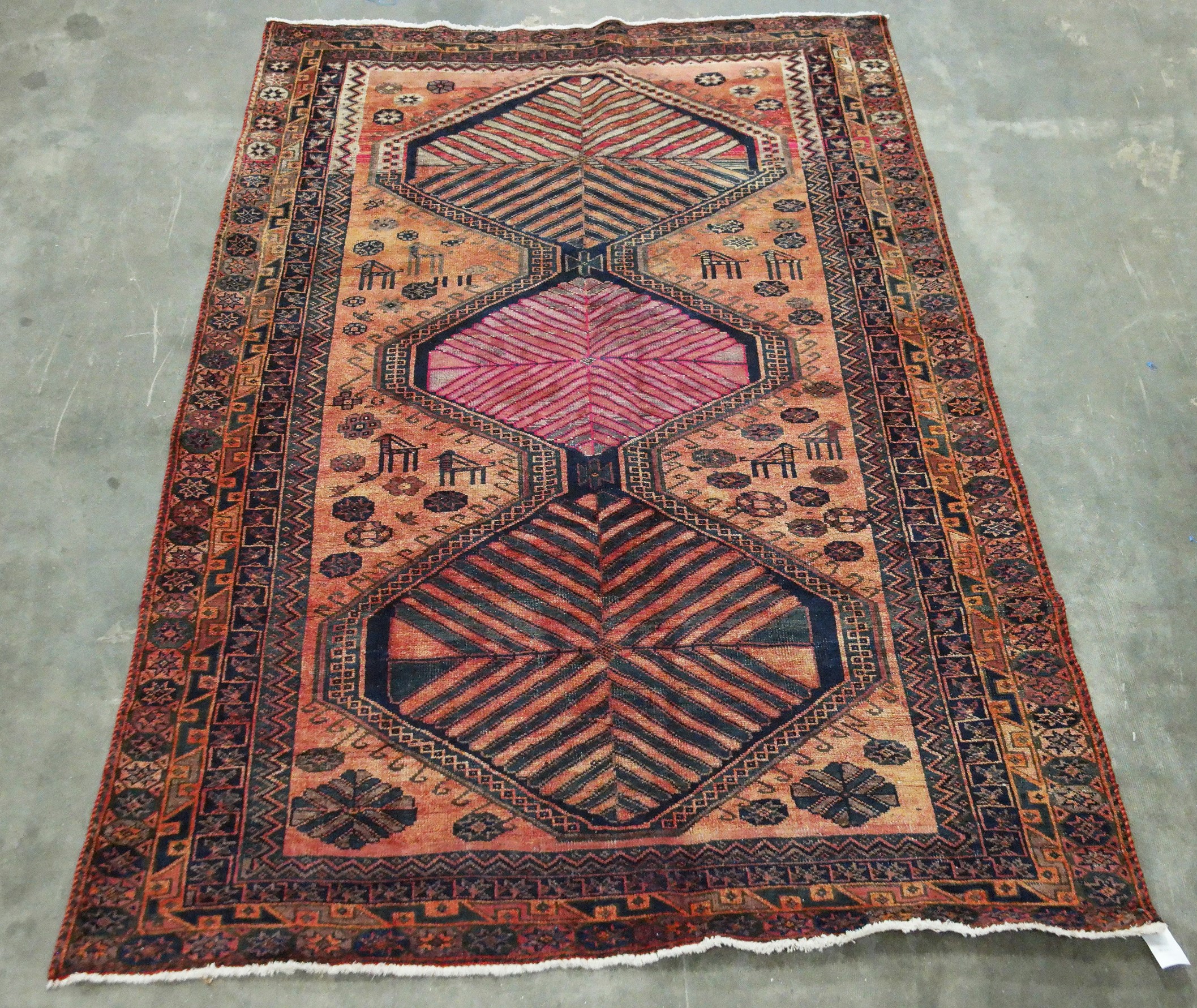 5'7" X 9' KURDISH ORIENTAL RUG