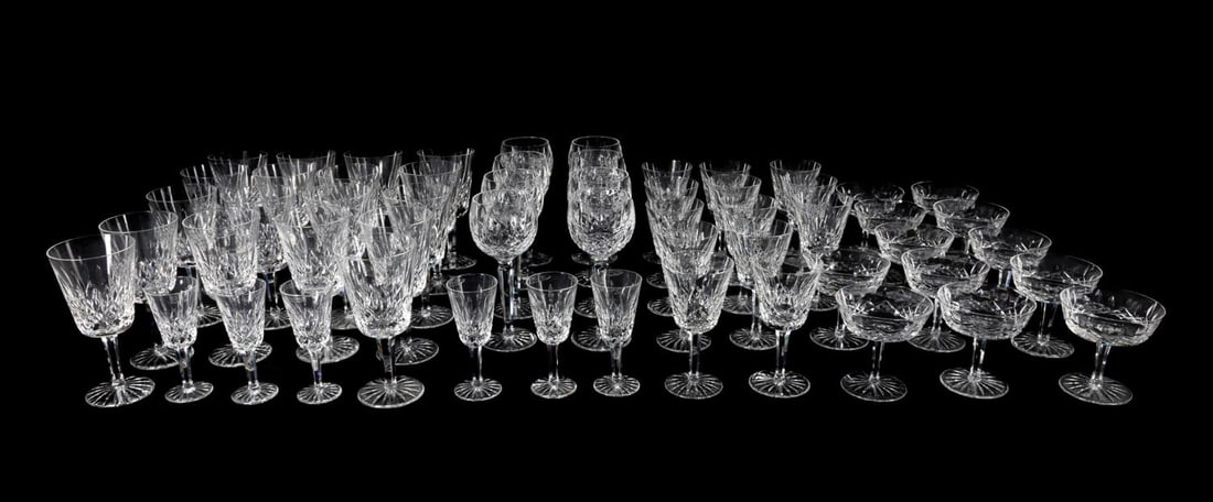 57PC WATERFORD CRYSTAL 'LISMORE'