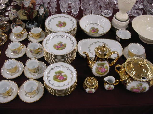 58 pcs. Bavarian Porcelain Dinner
