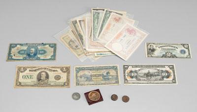58 World banknotes, early to mid
