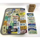59pc Lot Small License Plates.