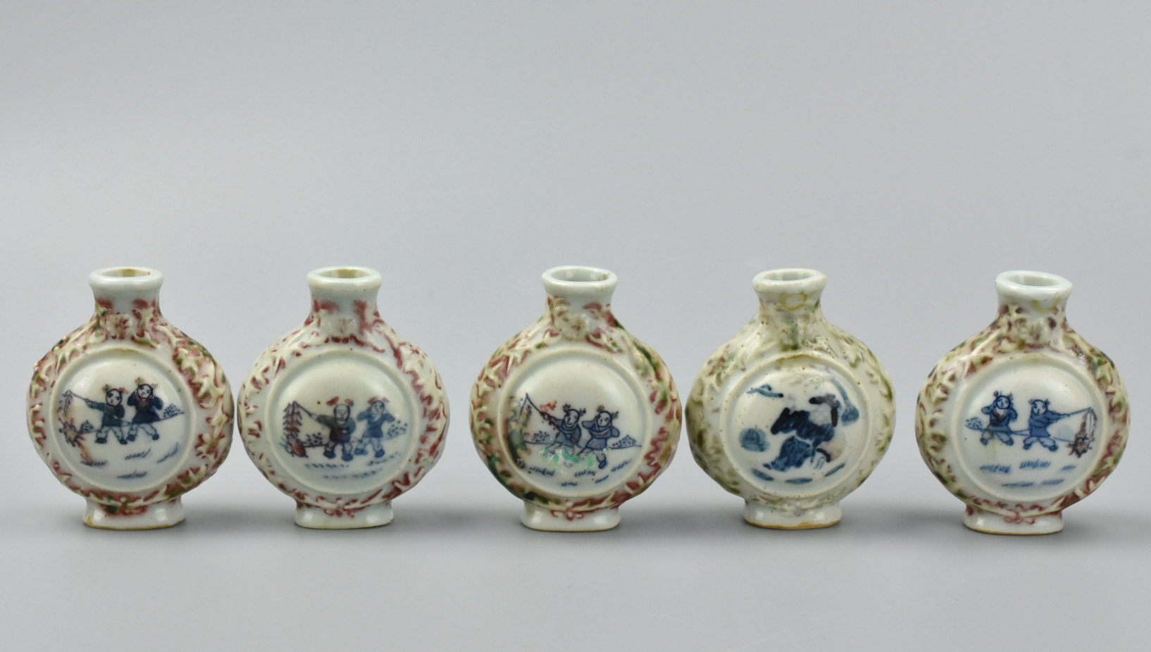 (5)CHINESE COPPER RED SNUFF