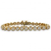 5CT DIAMOND AND 14K GOLD TENNI