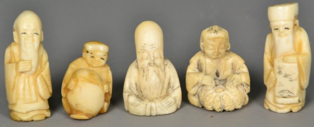 (5)Japanese Carved Ivory