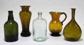 5PC 18C AMERICAN HAND BLOWN GL