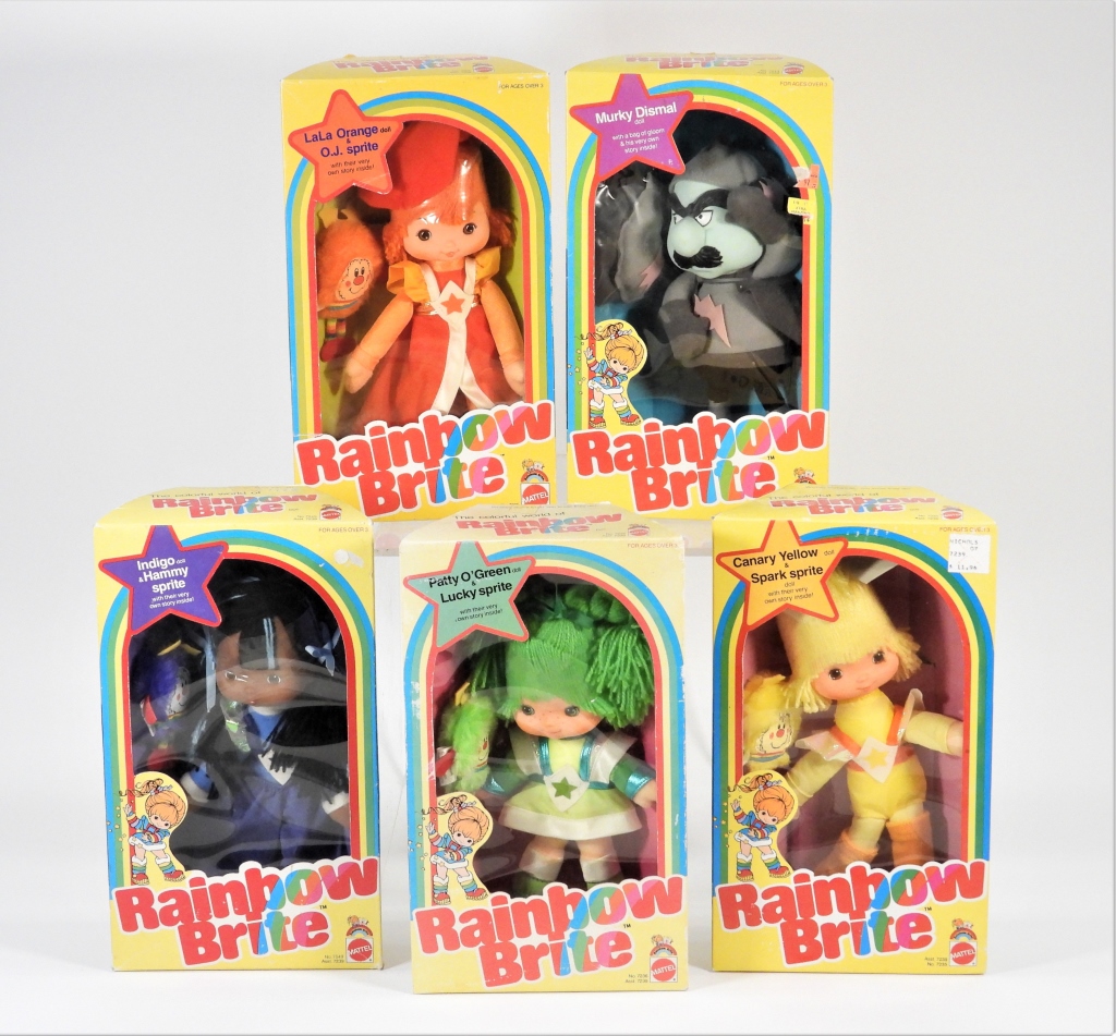 5PC 1983 MATTEL RAINBOW BRITE 9"