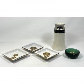 5pc - 3 Zaccagnini Ashtrays, B