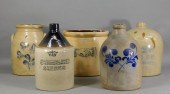 5PC AMERICAN BLUE GLAZE STONEW