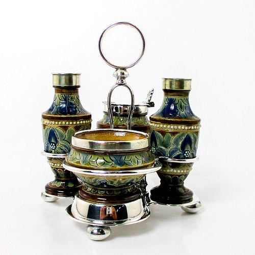 5PC ANTIQUE DOULTON LAMBETH