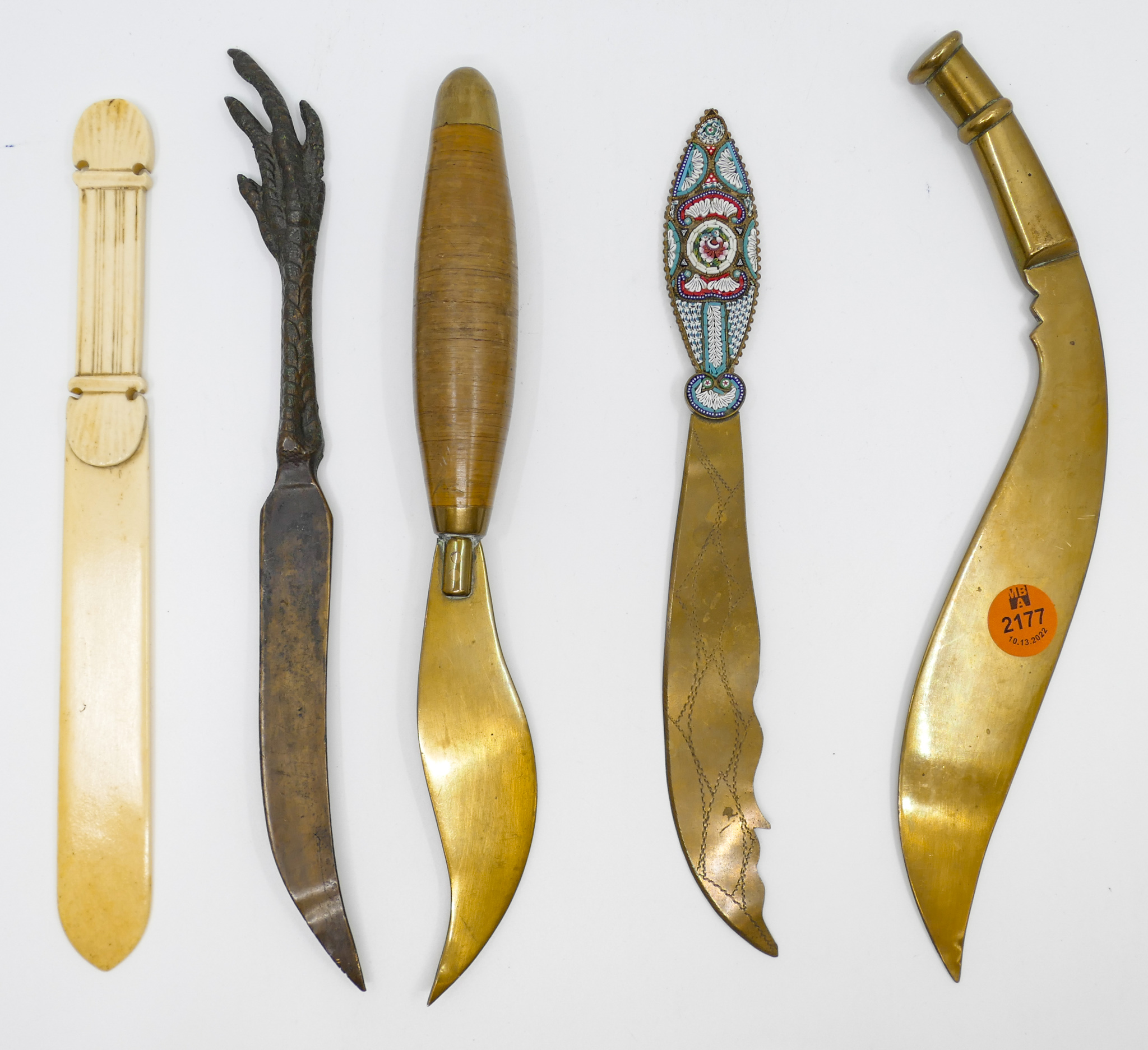 5pc Antique Letter Openers 9''