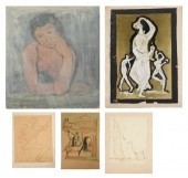 5PC. ARTHUR GERLACH PAINTING L