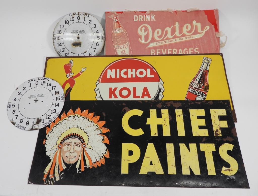 5PC ASSORTED ADVERTISING SIGNS
