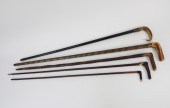 5PC ASSORTED HORN HANDLE CANES