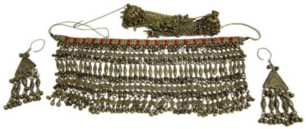(5PC) BEDOUIN SILVER JEWELRY,