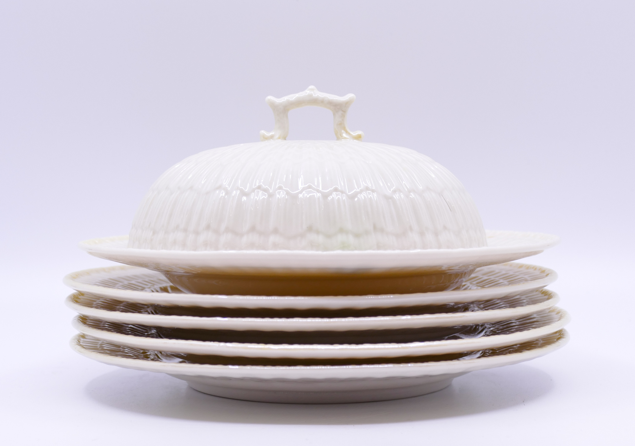 5pc Belleek Black Mark Nautilus