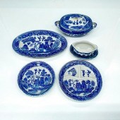 5PC BLUE WILLOW CHILD'S TEA SE
