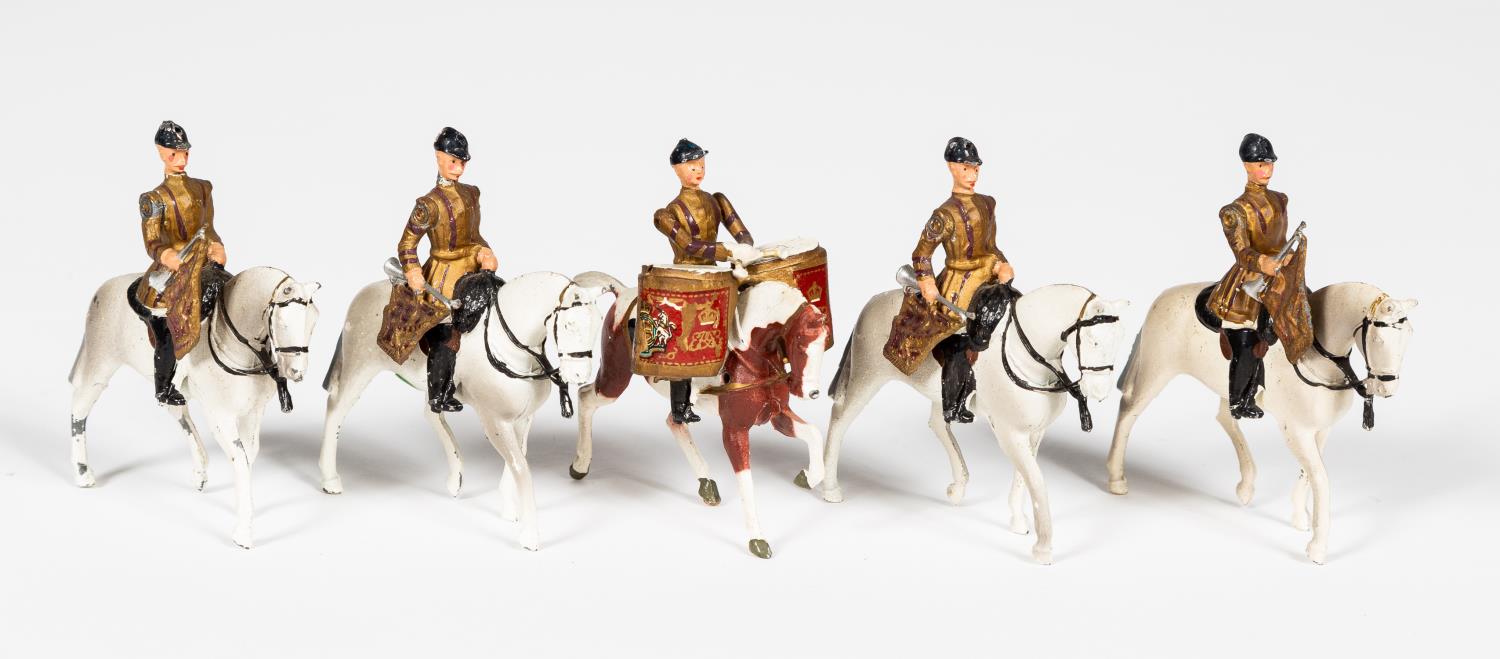 5PC BRITAINS "MOUNTED MUSICAL BAND"