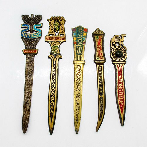 5PC BRONZE LETTER OPENERS FROM