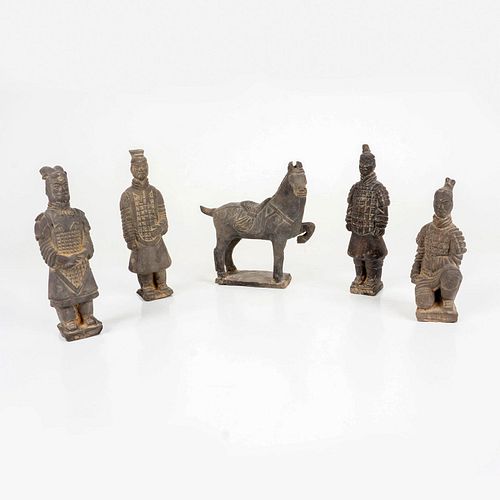 5PC CHINESE MINIATURE TERRACOTTA