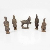 5PC CHINESE MINIATURE TERRACOT