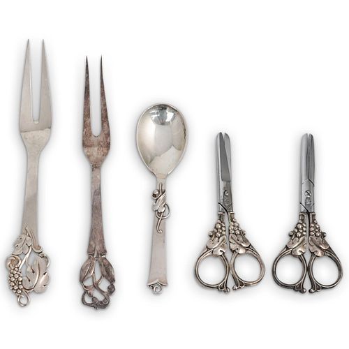 (5PC) DENMARK STERLING SILVER