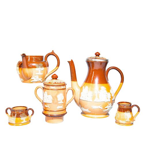 5PC DOULTON LAMBETH HUNTING WARE