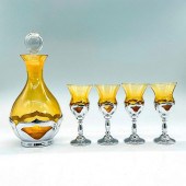 5PC FARBER BROS AMBER CORDIAL