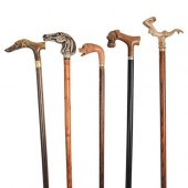 (5PC) FIGURAL WALKING STICK GR