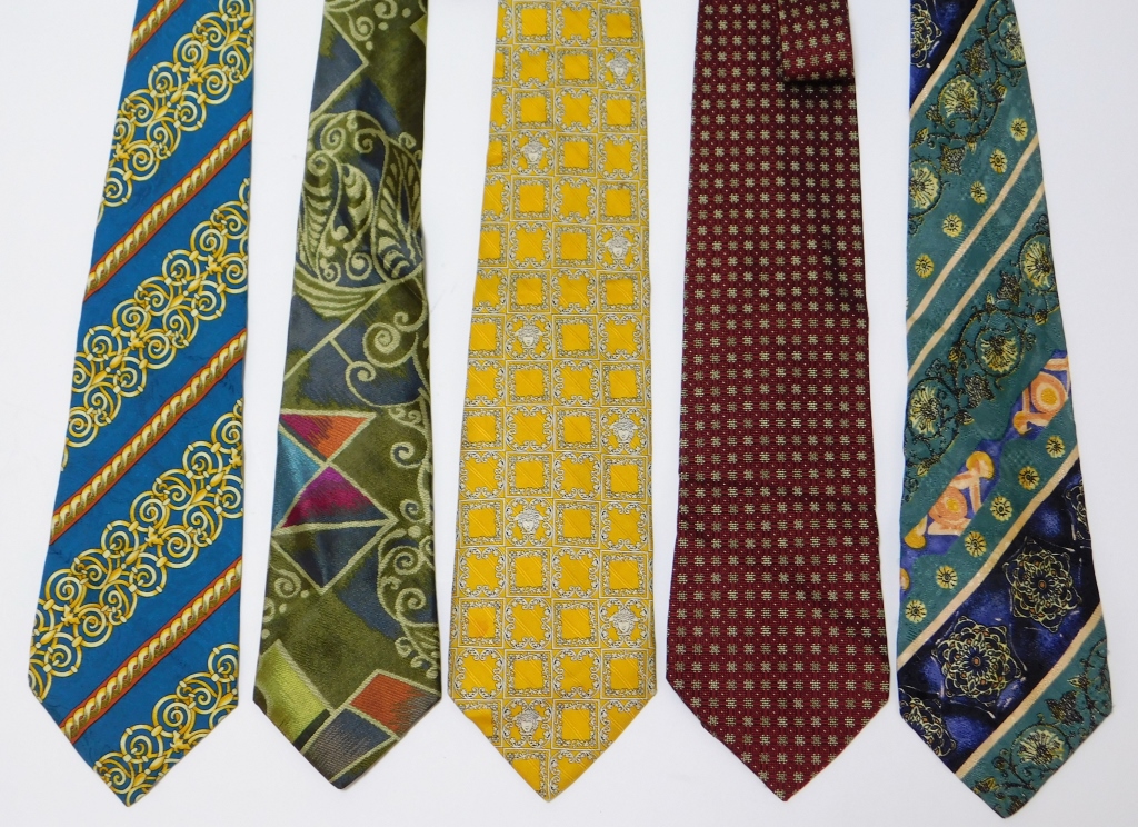 5PC GIANNI VERSACE SILK NECKTIE