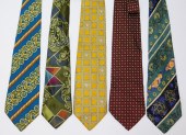 5PC GIANNI VERSACE SILK NECKTI