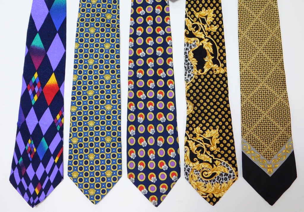 5PC GIANNI VERSACE SILK NECKTIE