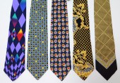 5PC GIANNI VERSACE SILK NECKTI