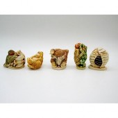 5PC HARMONY KINGDOM ANIMAL TRI