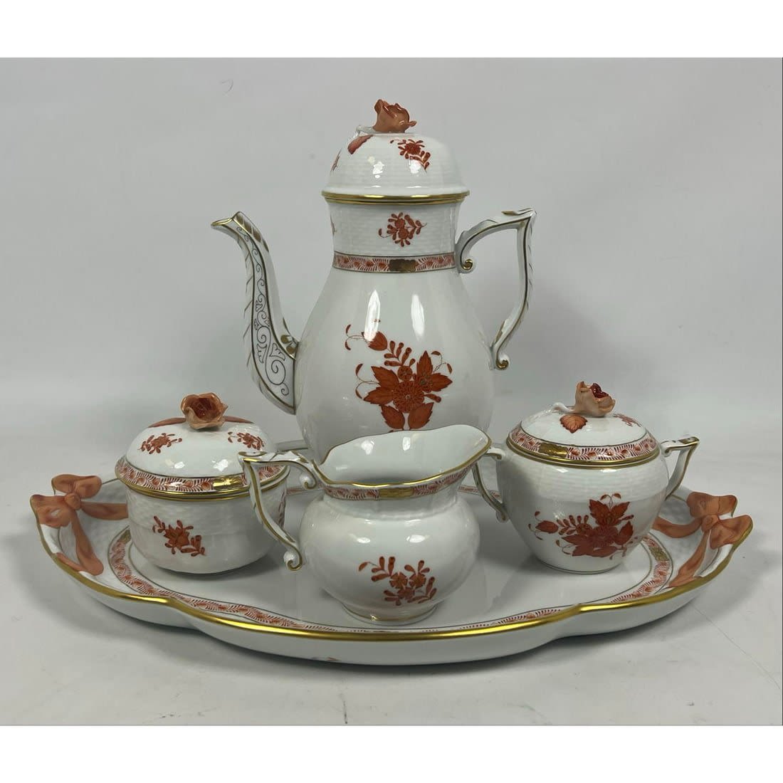 5pc HEREND Hungary Porcelain Coffee