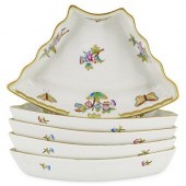 (5PC) HEREND PORCELAIN "QUEEN