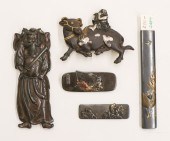 5pc Japanese Shakudo Buckle &