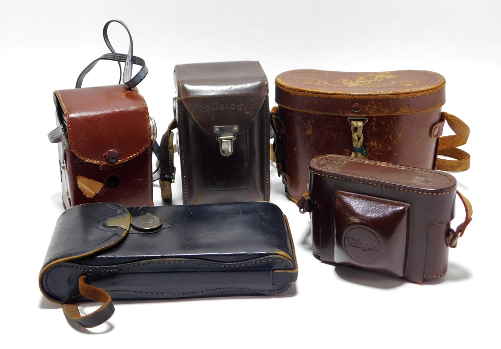 5PC KODAK & OTHER ANTIQUE CAMERAS &