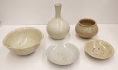 5pc Korean Joseon White Cerami