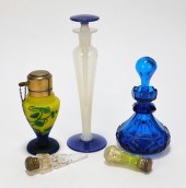 5PC LOETZ & CAMEO GLASS PERFUM