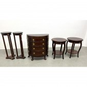 5pc Mahogany Stands, Tables an