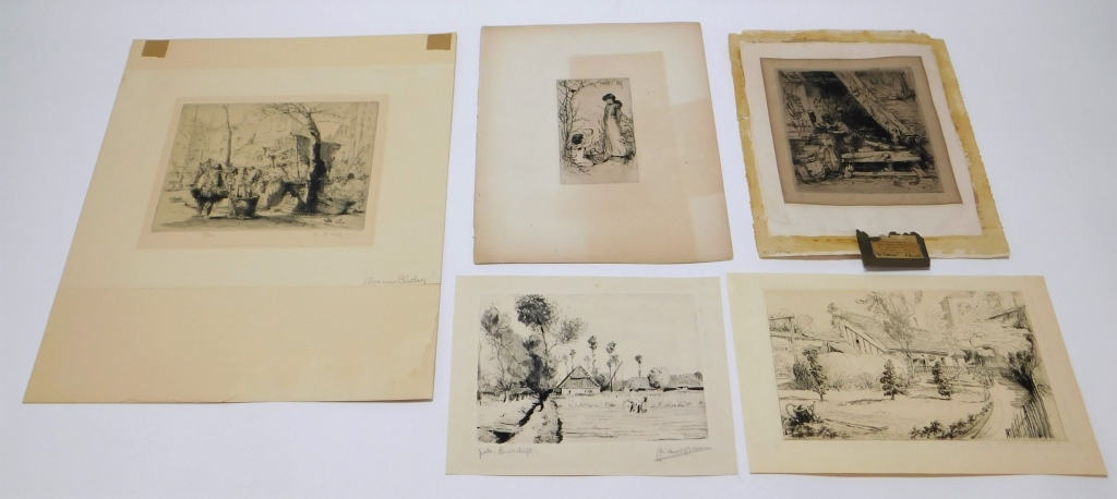 5PC MARKET & LANDSCAPE ETCHING