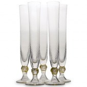 (5PC) MURANO GLASS CHAMPAGNE F