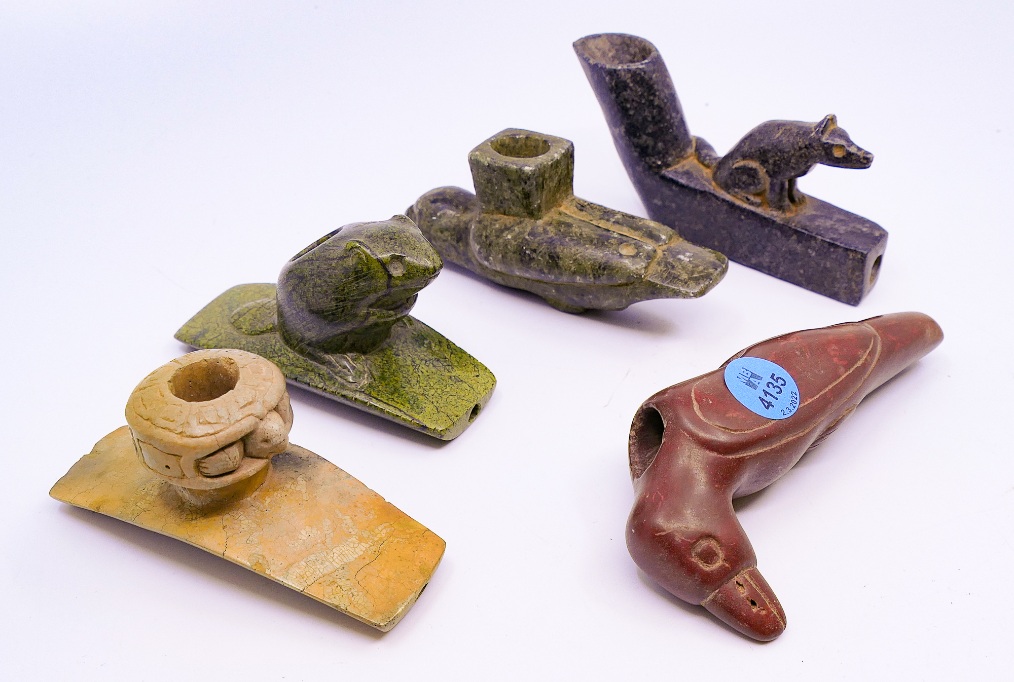 5pc Old Plains Native Stone Figural