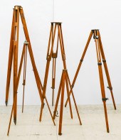 5pc Old Wood Transit Tripods L