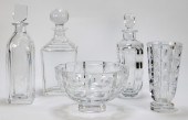 5PC ORREFORS & VILCA DECANTERS