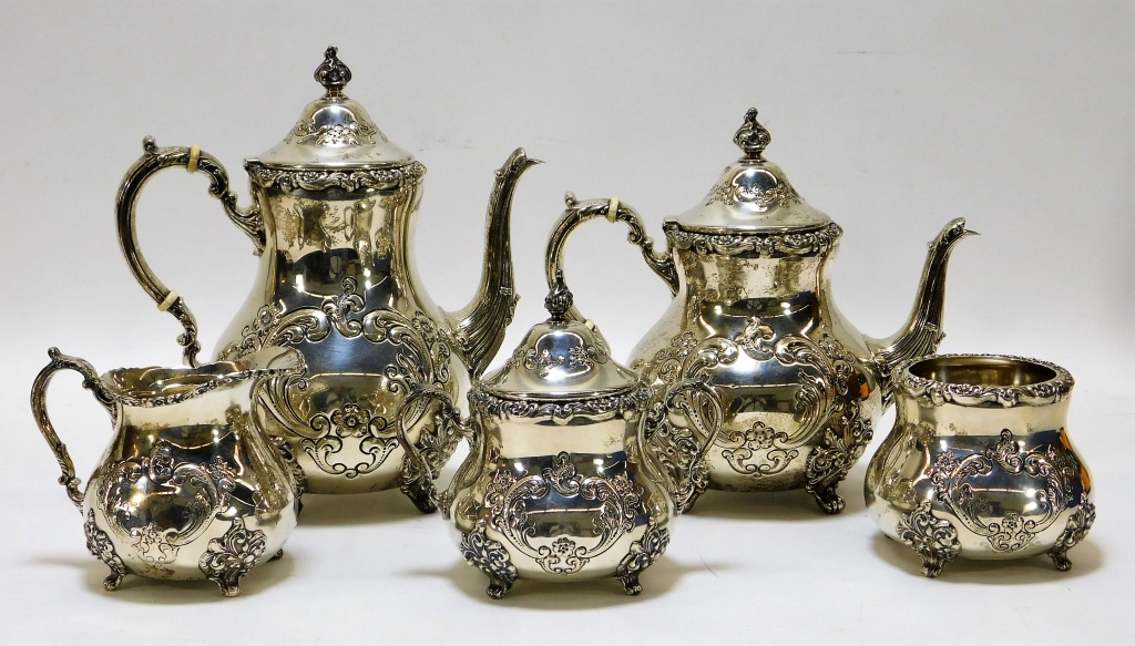 5PC POOLE SILVER CO. STERLING